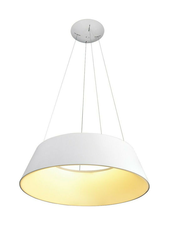 VK Lighting VK/04415PE/W/W Μοντέρνο Κρεμαστό Φωτιστικό με Ενσωματωμένο LED σε Λευκό Χρώμα
